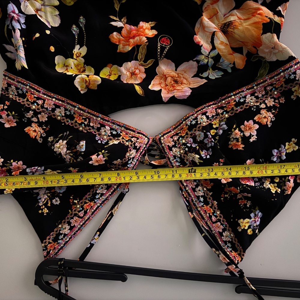 Camilla 'Secret History' Cut-Out Floral Silk Mini-Dress, Multi - Picture 5 of 10